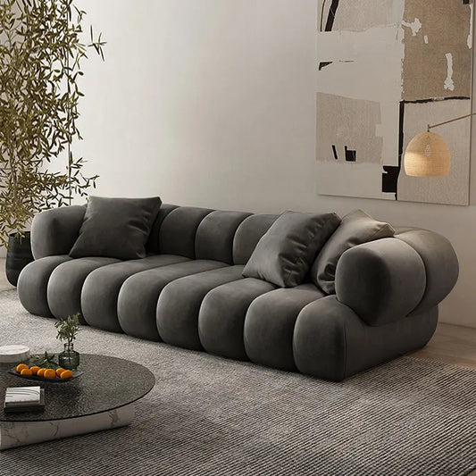 Giovanni Galli Contemporary Velvet Modular Sofa - Nordic Tech Fabric