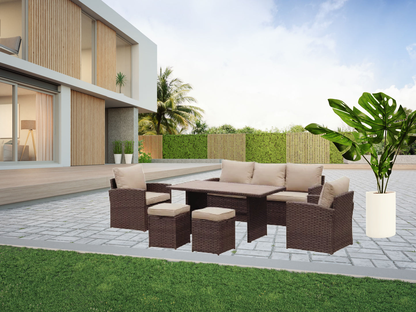 Atunus Rattan Sofa Set