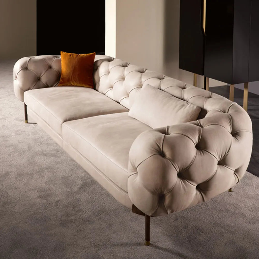 Château Cloud Tufted Leather Sofa