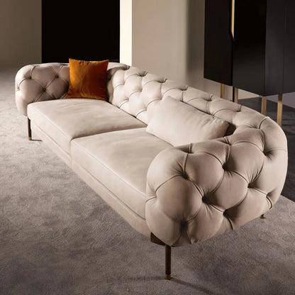 Château Cloud Tufted Leather Sofa