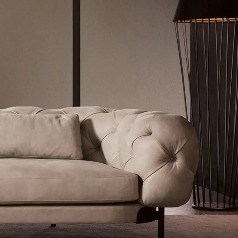 Château Cloud Tufted Leather Sofa